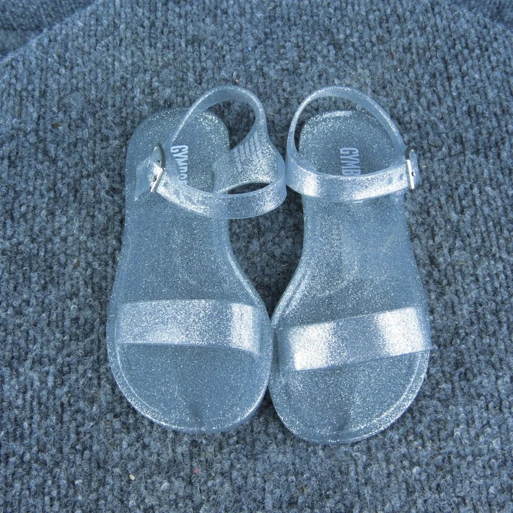 Gymboree Girls Gladiator Size T 9 Medium Shoes Clear Synthetic‎ Buckle